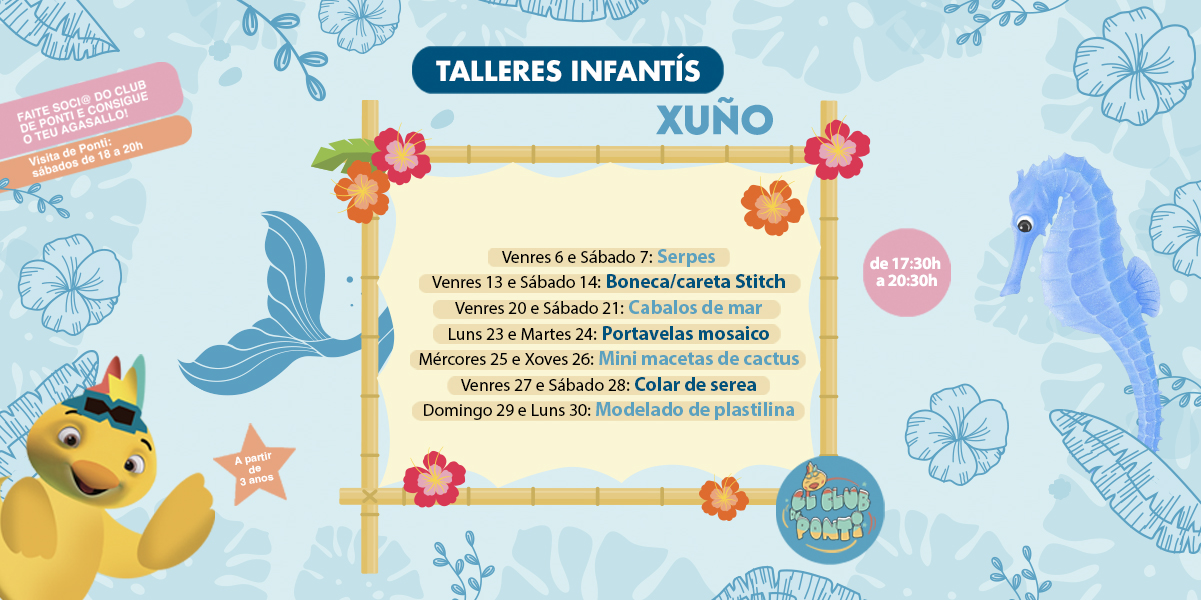 Talleres infantiles club de Ponti de junio