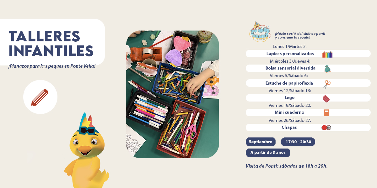 Talleres Infantiles Club de Ponti septiembre