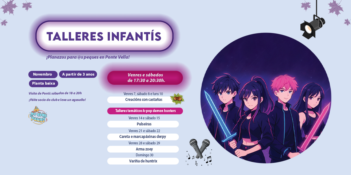 Talleres infantiles Club de Ponti – noviembre